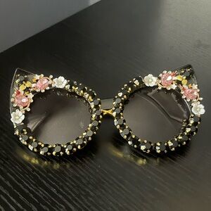 Embellished Black Sunglasses